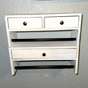 Two wall shelf organizers